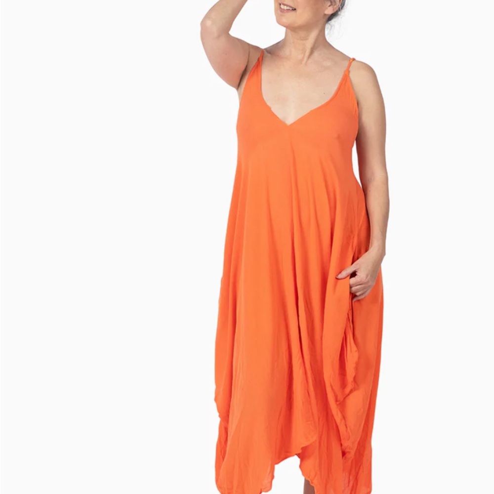 Buddha Pants Geneva Dress Tangerine